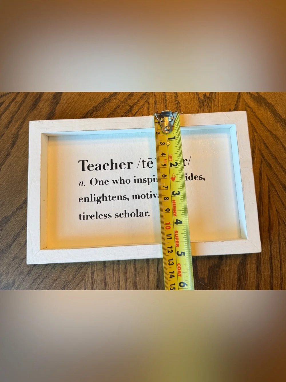 Mudpie Teacher Definition Wall Sign - White with Black Text